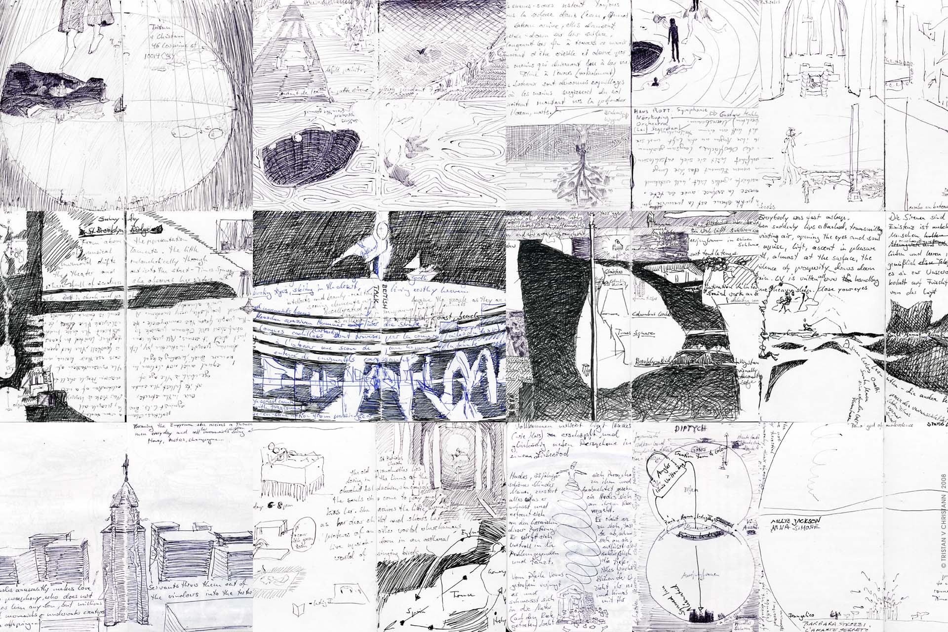 Tristan V Christann, Fantasy, Gaia Award, Moondance Filmfestival, Spirit of Da Vinci, Manhattan Mermaid_20 Sketches 2009